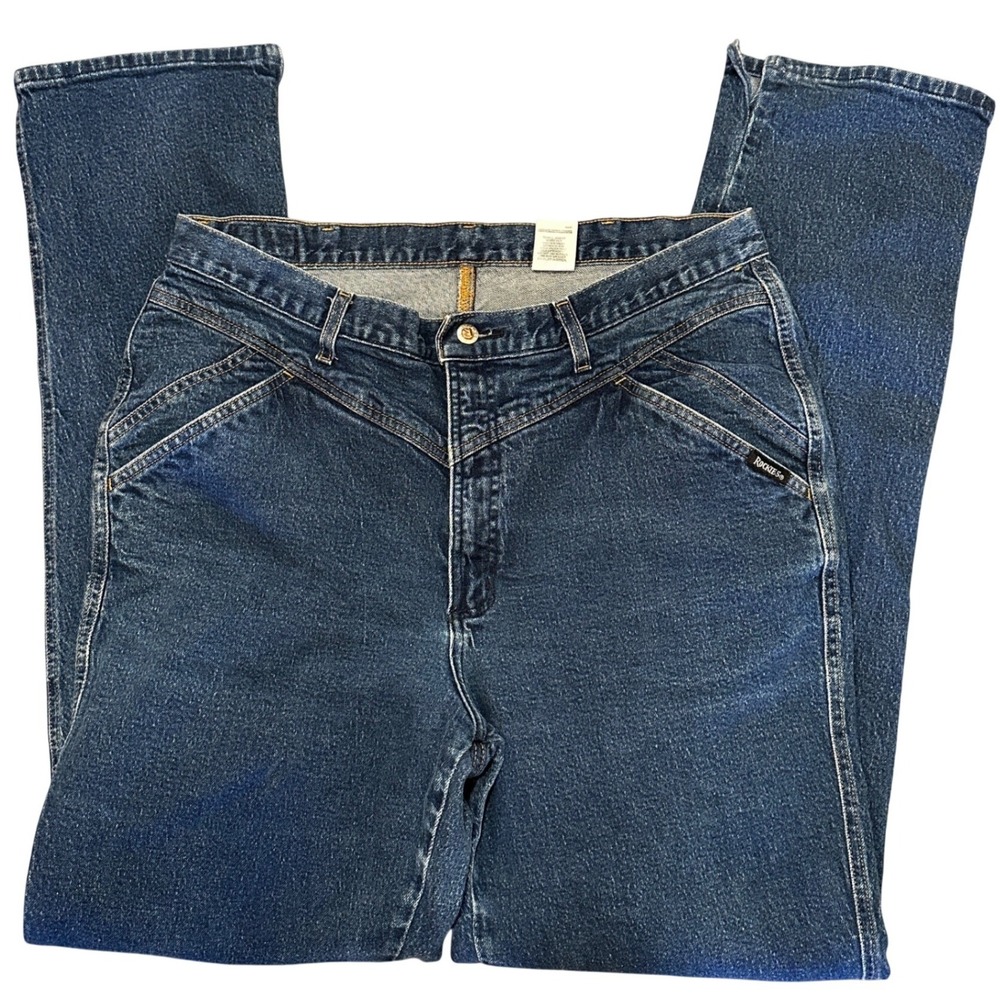 Rockies Rocky Mountain Vintage Western High Rise Dark Wash Jeans Blue 18W XL 90s